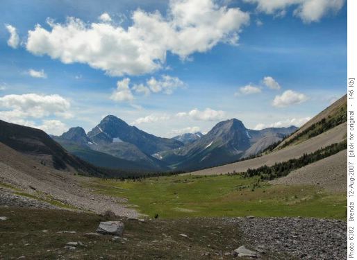 From Rummel Pass towards Spray Valley