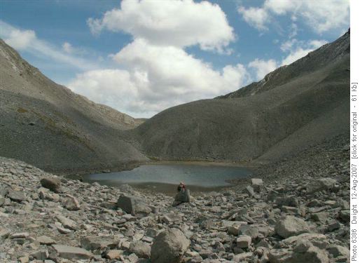 Last tarn before the pass