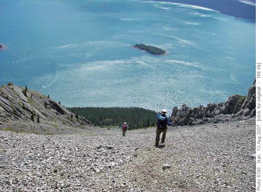 A fast descent via the "secret scree slope"