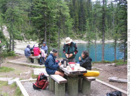 Lunch at Floe Lake