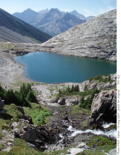 Lower Headwall Lake from above