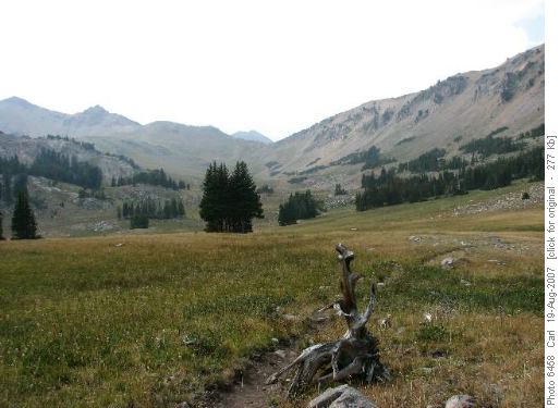 Expedition Pass area from Sentinal Creek trail