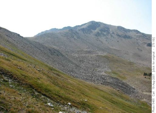 Slope from Alp Creek to Sentinal col