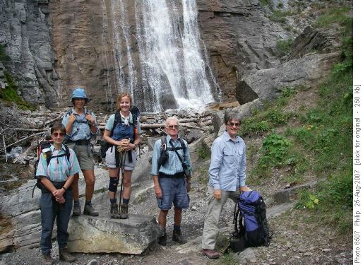 Group at Ribbon Falls