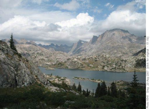 First view of Island Lake