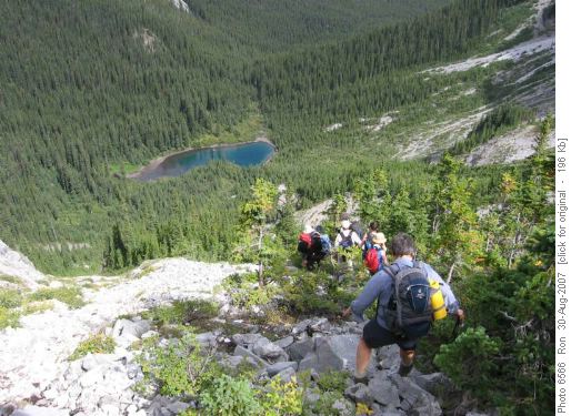 Delicate descent from 3rd Lake