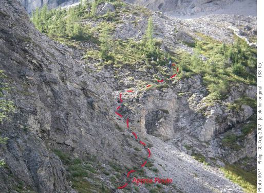 Ascent above 2nd Memorial Lake
