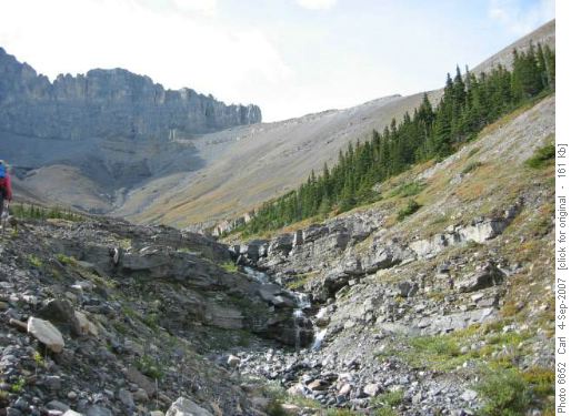 Route up Gibson's Ridge