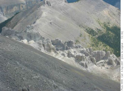 Eroded pinnacles on Devil's Head