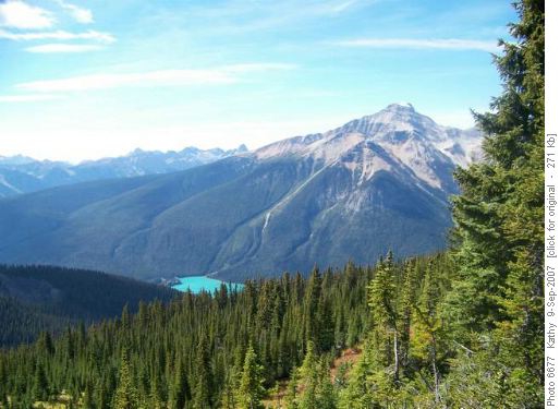 Emerald Lake from Wapta-Highline Trail