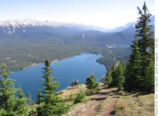Looking SE to Lower Kananaskis Lake & Elk Pass