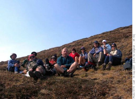 Lunch below summit of Pasque Mtn