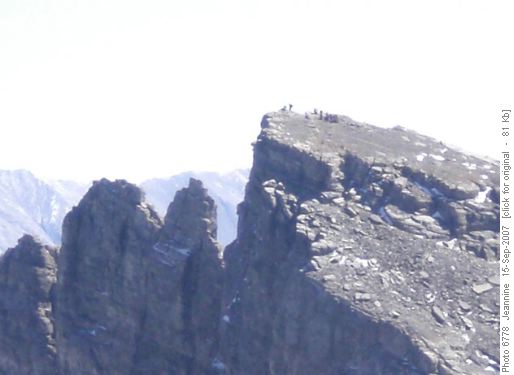 Ramblers on Mt Fortess from Gusty Peak 15 Sept 2007