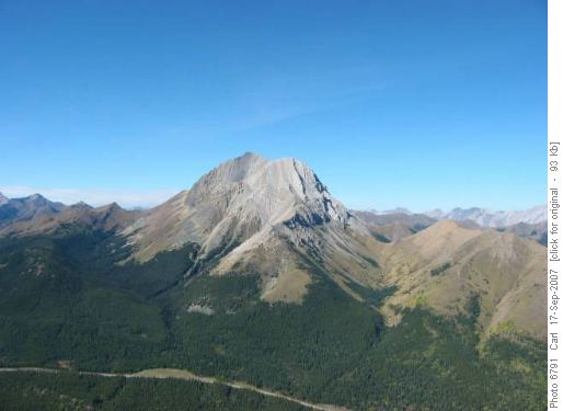 South face of Mist Mountain