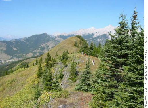 Looking north along Hell Ridge