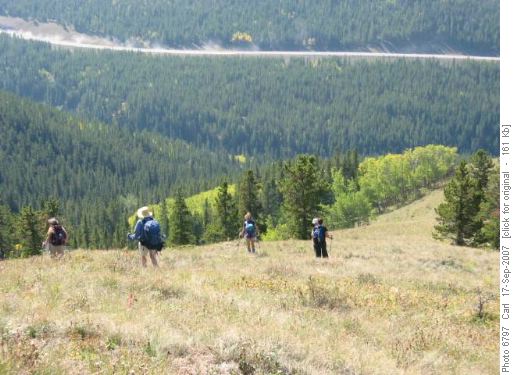 Descent ridge off Hell Ridge