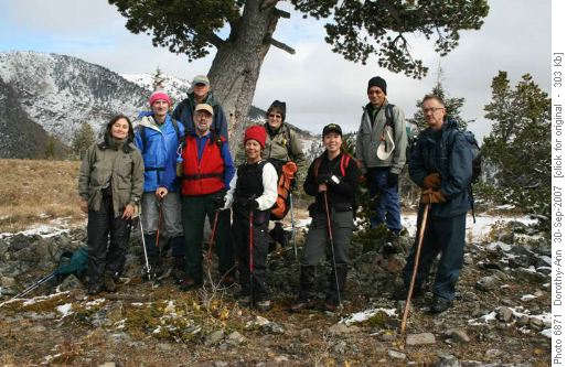 The group at the Boundary Pine