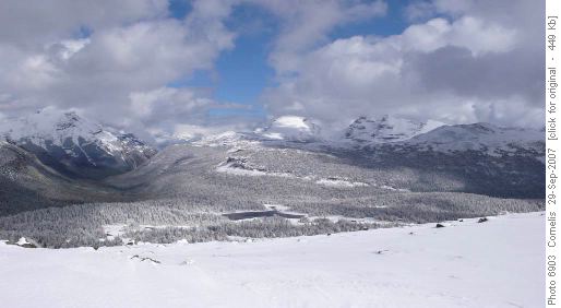 Mount Bourgeau (2,931m), Healy Creek Valley, Eagle & Douglas Mnts (2,850m)