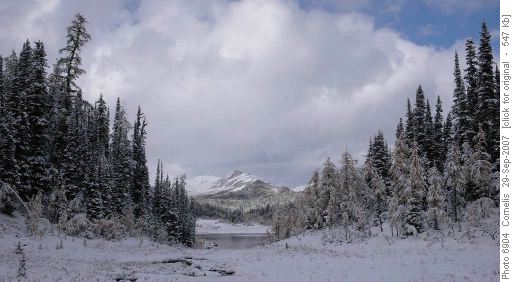 Hiking North of Eohippus Lake; Valley and Lakes (2,200m) East of The Monarch Ramparts