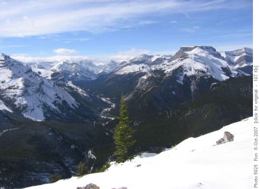 Little Elbow River from Nihahi Ridge