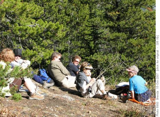 Lunch at the lookout - good to see Anita hiking again!