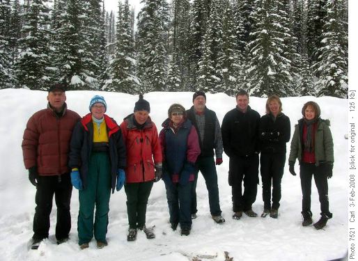 Eight from Calgary (the Banff contingent had already left)