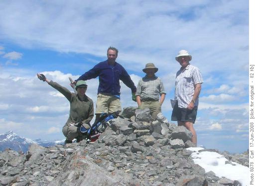 Group at summit of Mary Barclay's Mountain