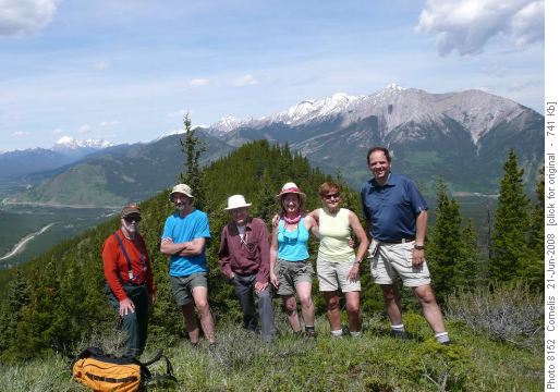 Ron, Francisco, Laszlo, Marietta, Kathy and Cornelis on Hells Ridge Ron, Francisco, Laszlo, Marietta, Kathy and Cornelis on Hells Ridge