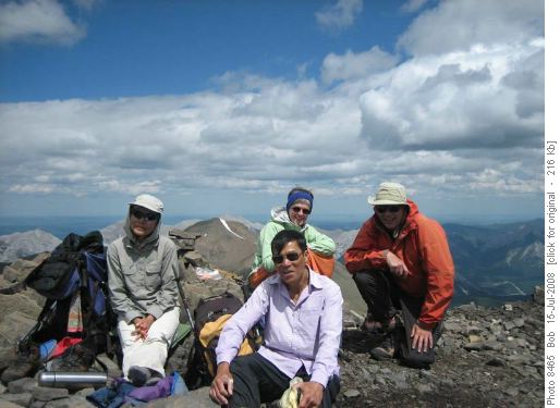 Group on the summit of Mount Allan