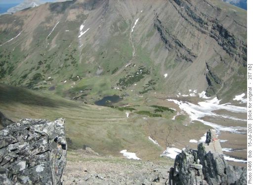 The valley between Mounts Collembola and Allan