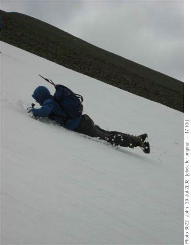 Practising self arrest descending Poboktan mountain