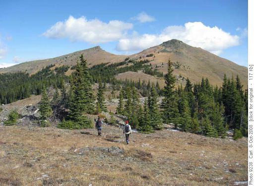 Saddle Mtn from the Livingstone-Saddle col