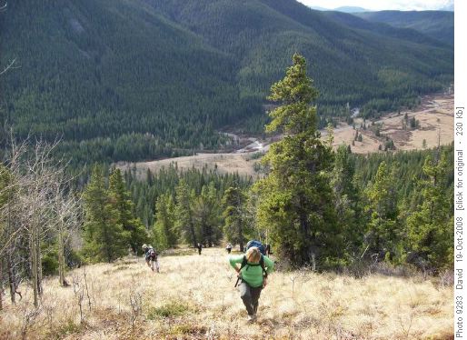Ascending the south end of Raspberry Ridge