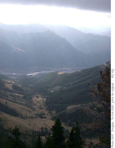 Sun lighting up Fir Creek