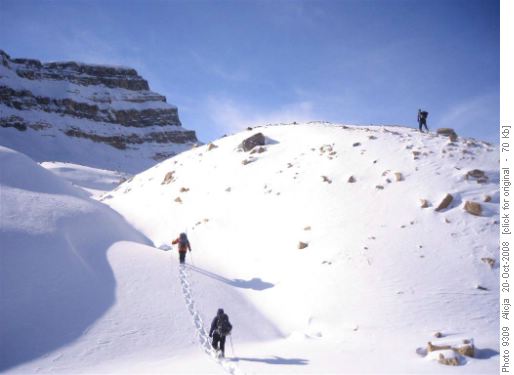 A section of the gulley route