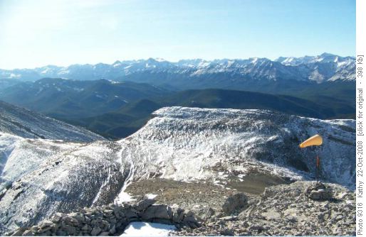 Moose Mtn view: note the wind sock