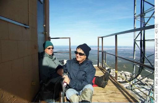 Lunch out of the wind: Philip & Nancy