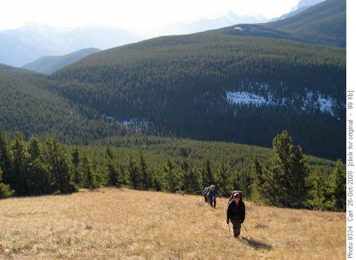 Climbing up to Pigeon Mtn
