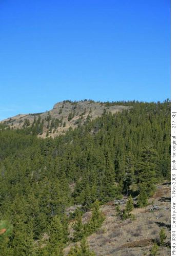 Early view of destination peak