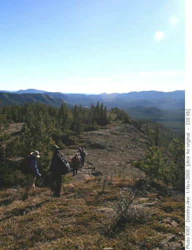 Going back down the ridge