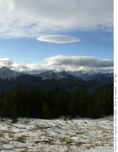 UFO? Lenticular cloud? over Baldy Mtn