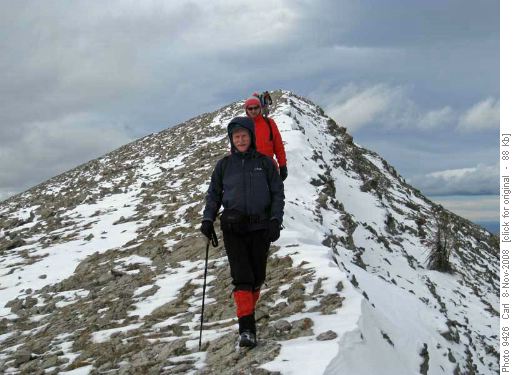 Walking along the south ridge of Coffin Mtn