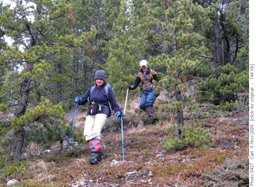 Descending off Coffin Mtn
