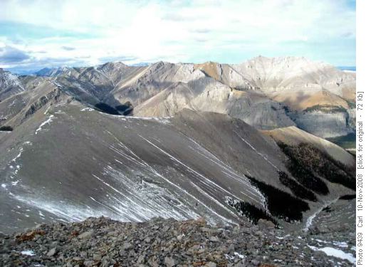 North (Nugara ascent) ridge of Mt Howard (Bryant in background)