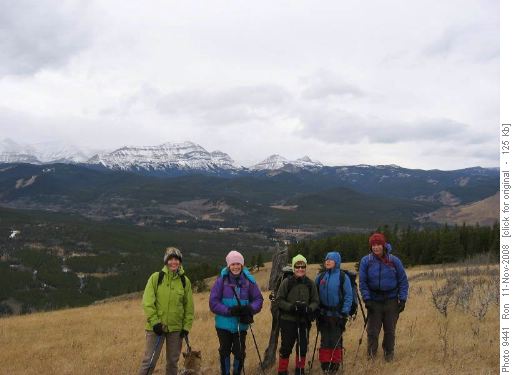 Madeleine, Carolyn, Kathy, Barb & John on Green Mtn.
