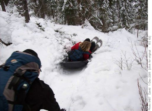 Kim on her way after a helpful push