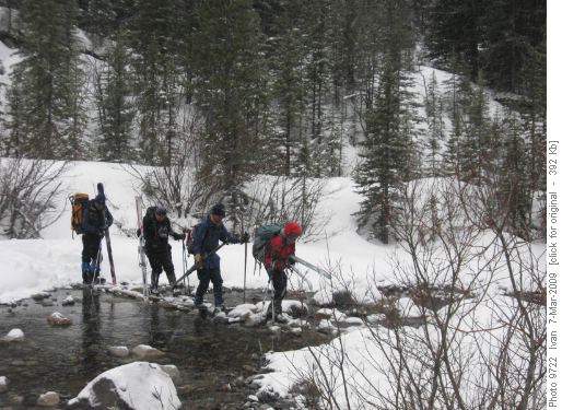 Creek crossing/Janet,John,Alicja,Arnold Creek crossing/Janet,John,Alicja,Arnold
