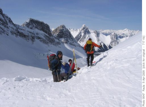 Alex atop of Robertson Glacier
