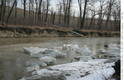 Ice blocks in Fish Creek
