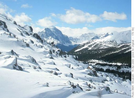 Looking back from Boulder Pass
